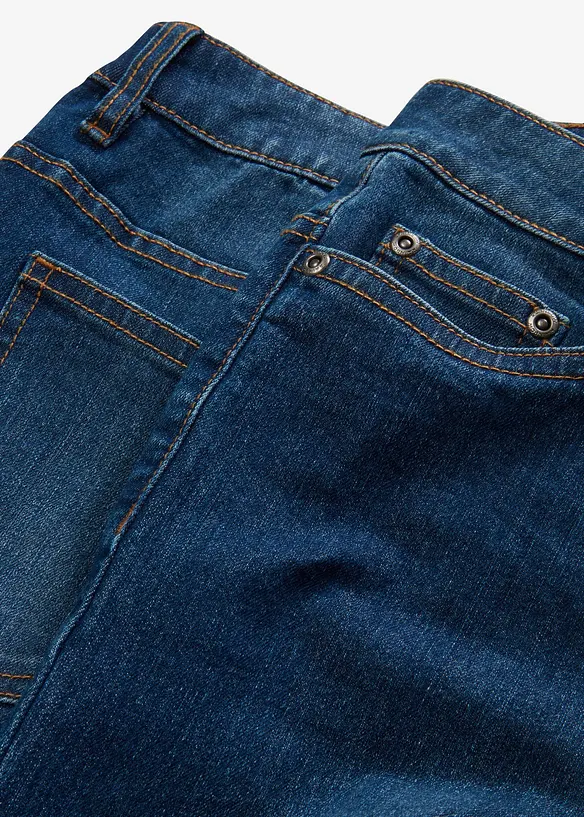 Wide leg jeans mid waist, stretch, bonprix