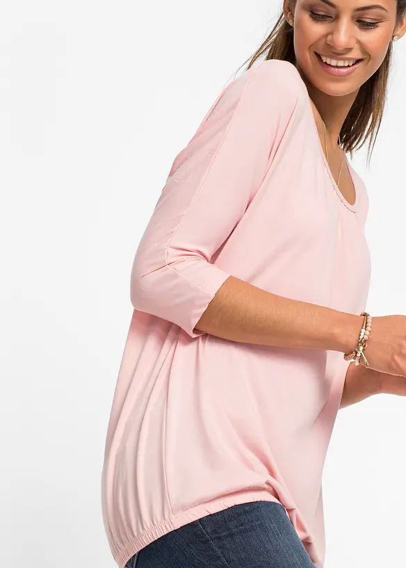 Oversized shirt in een viscosemix, bonprix