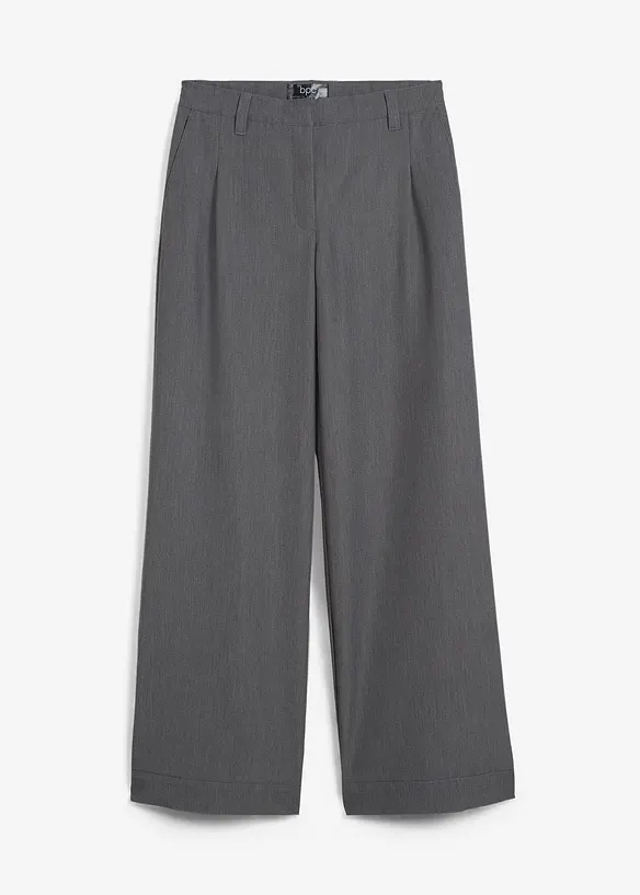 Wijde bandplooibroek met high waist comfortband, bonprix