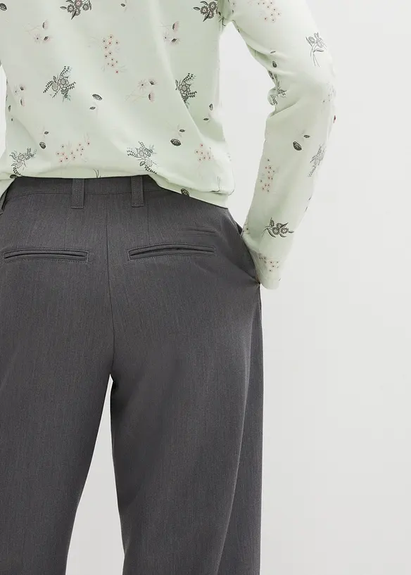 Wijde bandplooibroek met high waist comfortband, bonprix