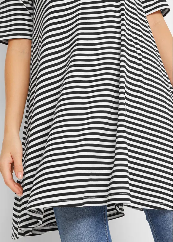 Lange shirt tuniek, korte mouw, bonprix