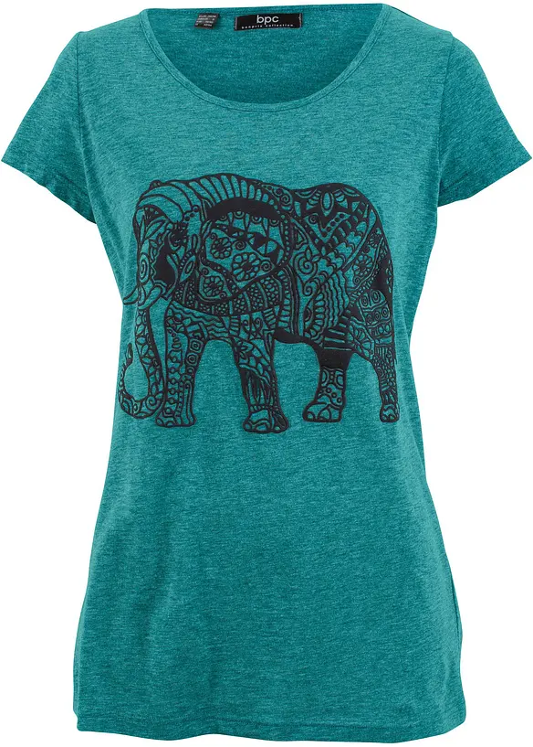 Katoenen shirt met print, korte mouw, bonprix
