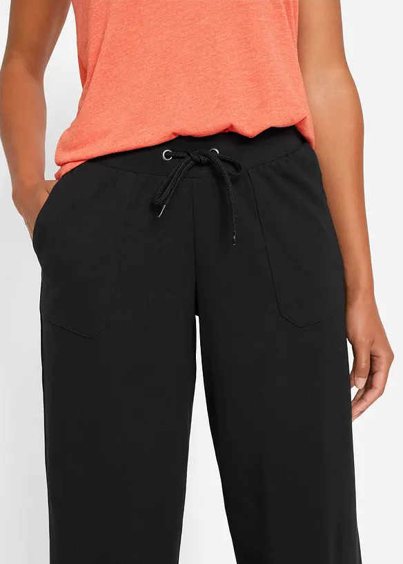 Wijde joggingbroek in een katoenmix, bonprix