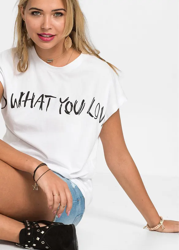 Oversized shirt van puur katoen, bonprix