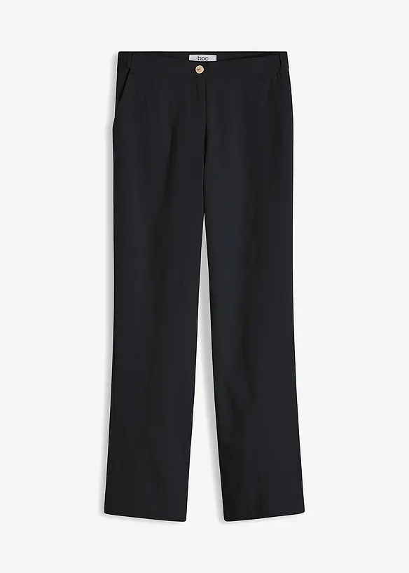 High waist broek van een linnen-viscosemix, bonprix