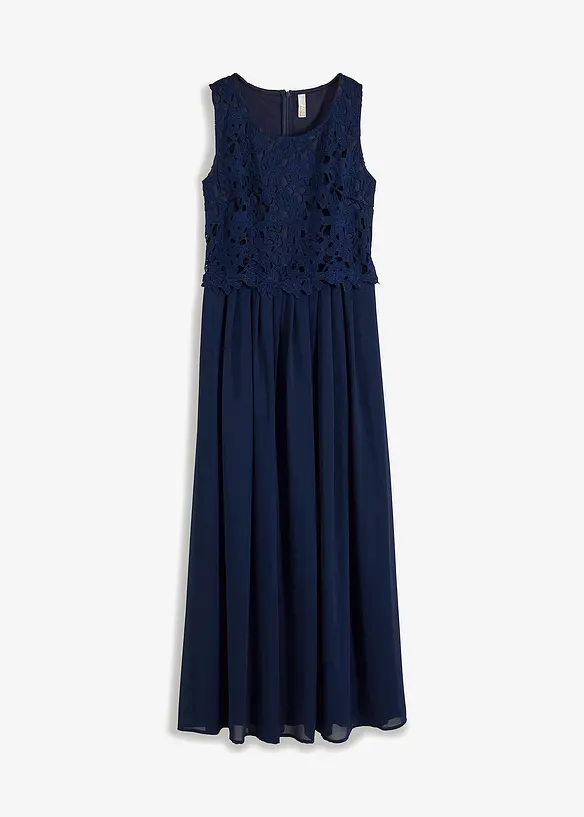 Maxi jurk met kant, bonprix