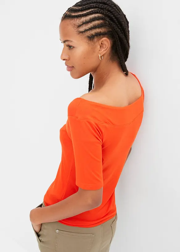 Carmen-shirt van een viscose mix, bonprix