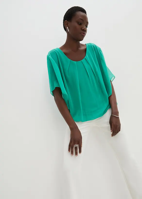 Chiffon blouse met ondershirt, bonprix