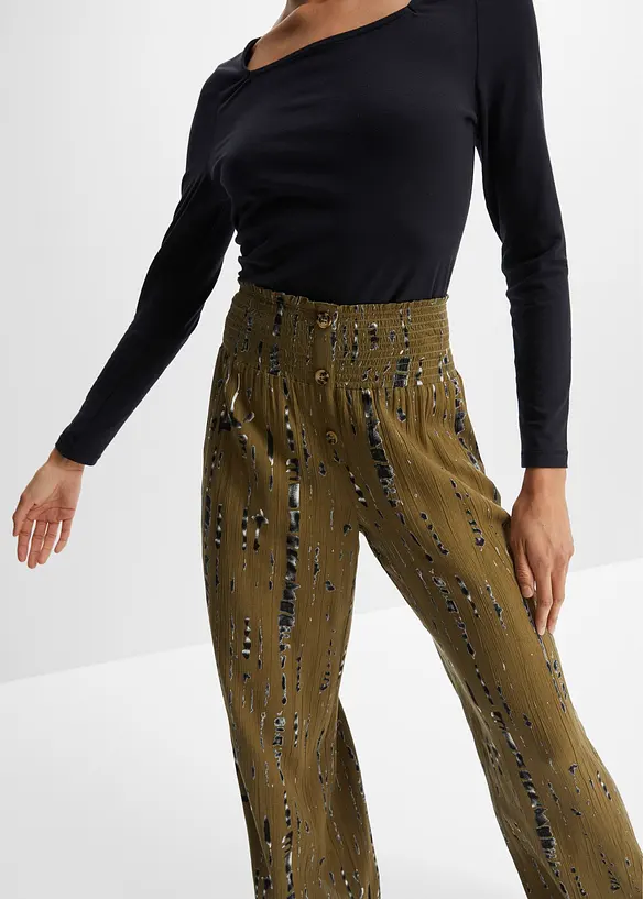 Palazzo broek van soepele viscose, bonprix