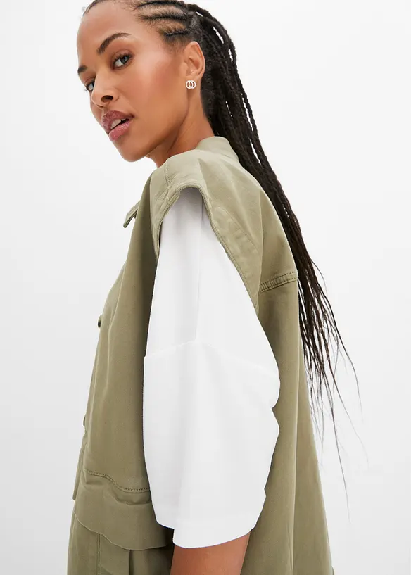 Oversized shirt van soepele vicose, bonprix