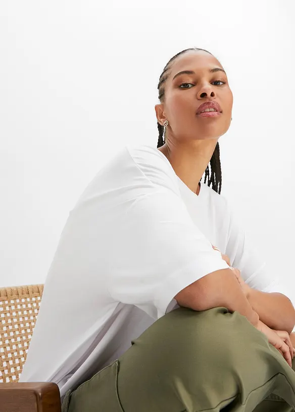 Oversized shirt van soepele vicose, bonprix