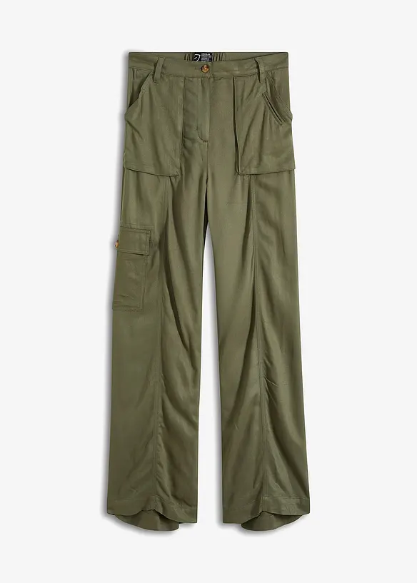 Soepelvallende, wijde cargo broek, bonprix