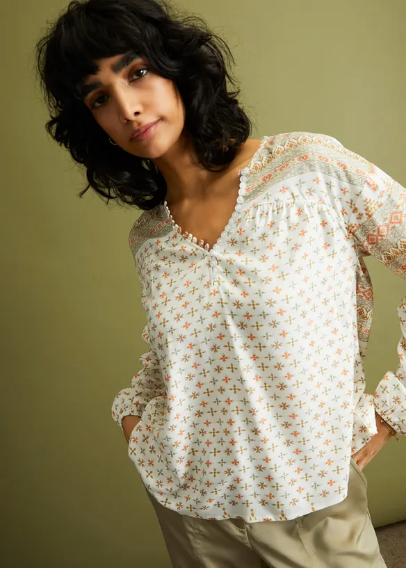 Blouse van soepele viscose, bonprix
