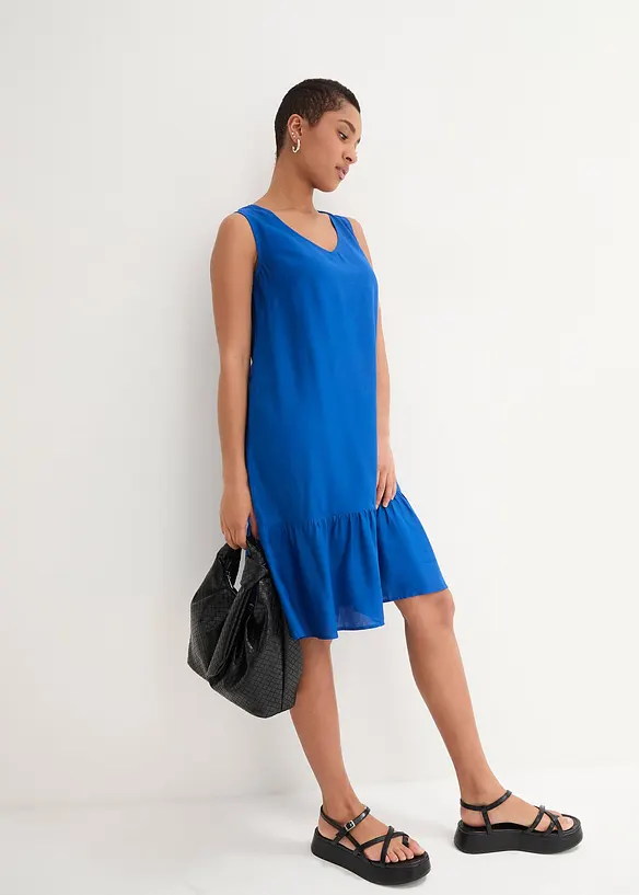 Korte viscose jurk in A-lijn, bonprix