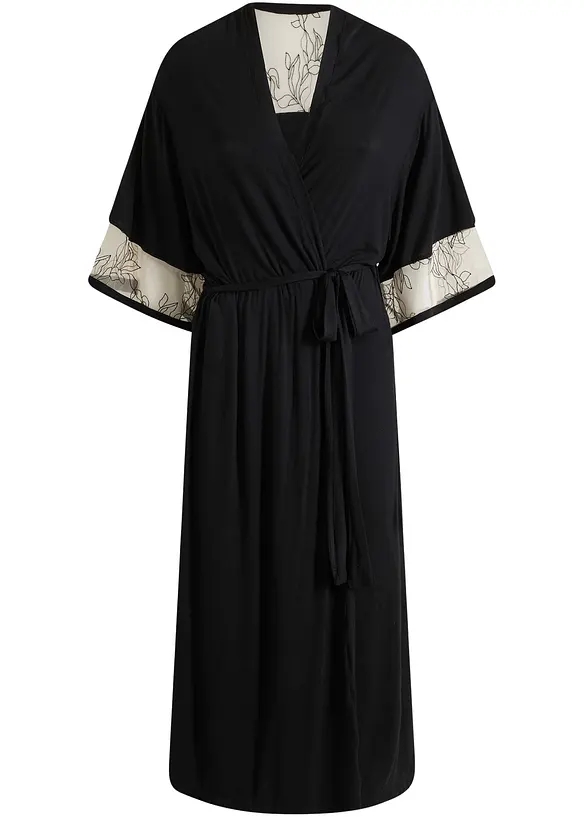 Lange kimono van viscose met borduursel, bonprix