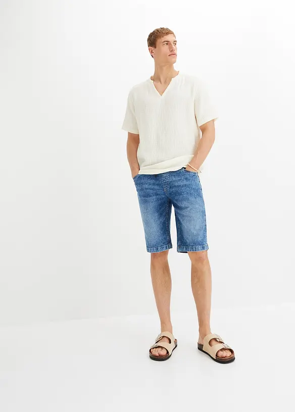Licht stretch jeans instap bermuda , slim fit, bonprix