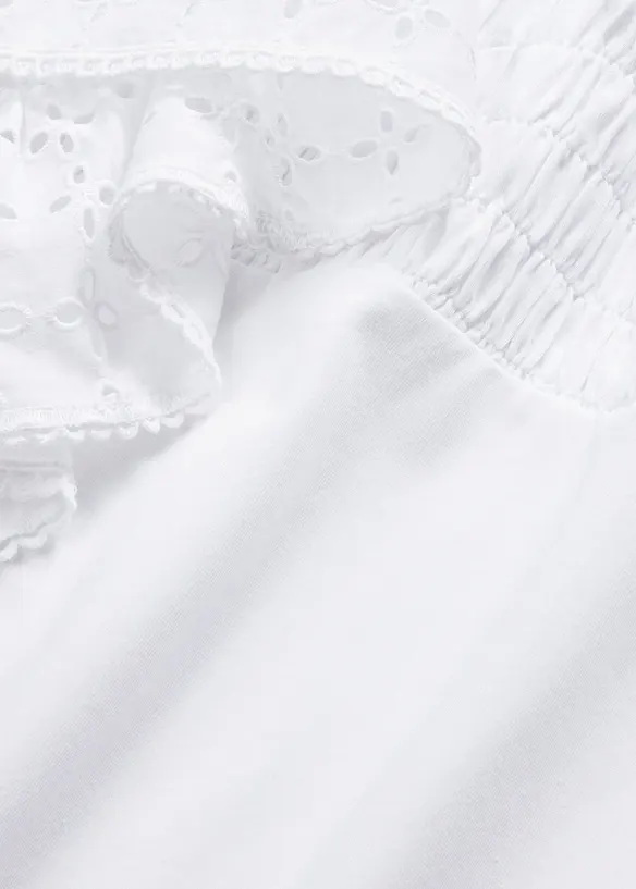 Shirt met broderie anglaise, bonprix