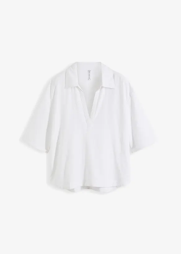 Blouse in een soepele linnen-viscosemix, bonprix
