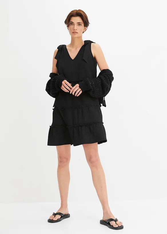 Ajour vest van katoen, bonprix