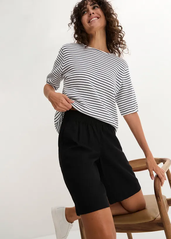 Bermuda met linnen viscose mix, bonprix