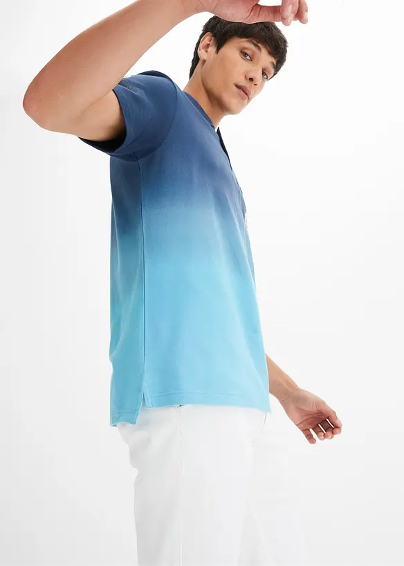 Poloshirt van katoen met kleurverloop en korte mouw, bonprix