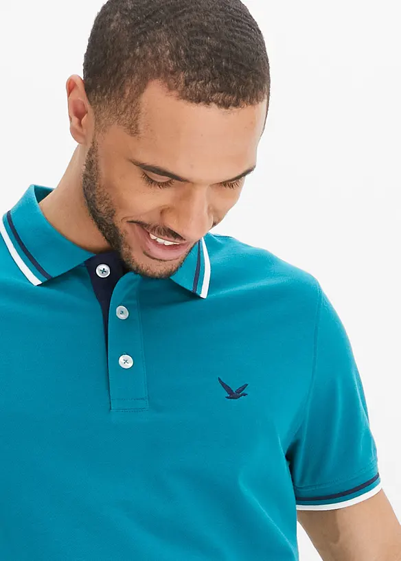 Piqué-poloshirt, korte mouwen (set van 2), bonprix