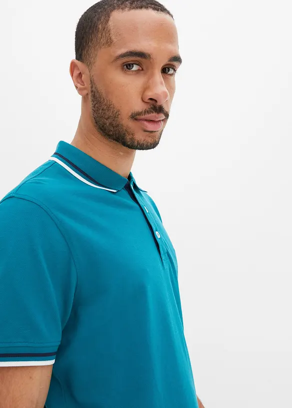 Piqué-poloshirt, korte mouwen (set van 2), bonprix
