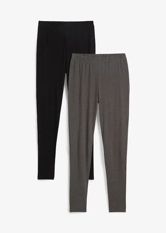 Legging met biologisch katoen (set van 2), bonprix