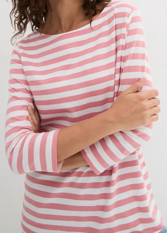 Shirt met 3/4 mouwen en boothals, bonprix