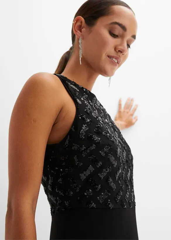 Maxi jurk met paillettenborduurwerk, bonprix