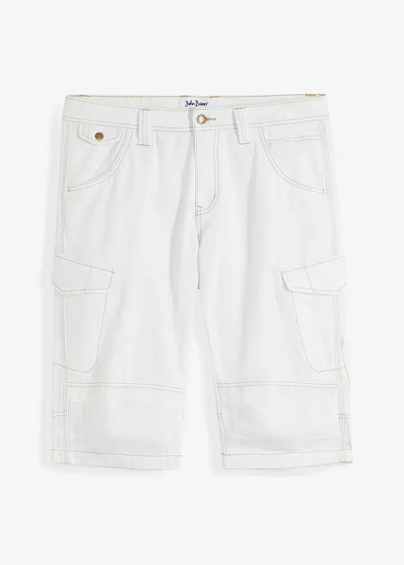 Lichte jeans cargo bermuda, relaxed fit, bonprix