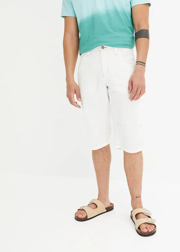 Lichte jeans cargo bermuda, relaxed fit, bonprix