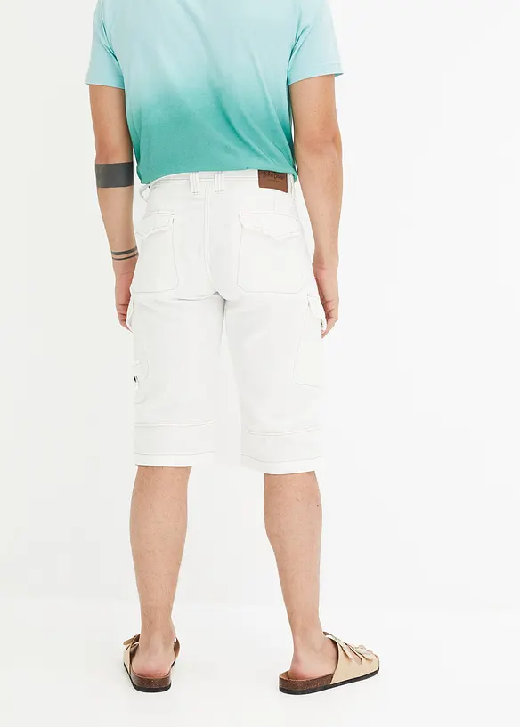 Lichte jeans cargo bermuda, relaxed fit, bonprix