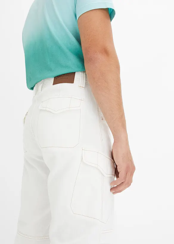 Lichte jeans cargo bermuda, relaxed fit, bonprix