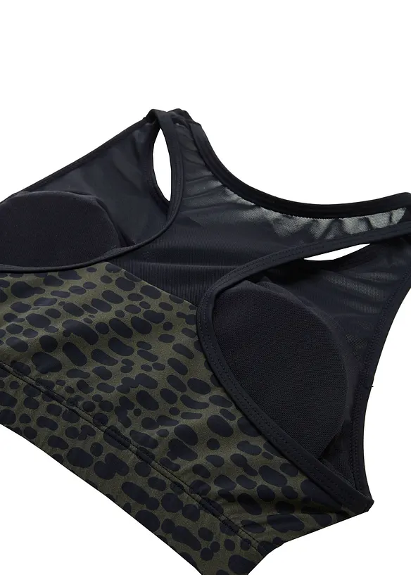 Bralette bikini (2-dlg. set) met transparant inzetstuk, bonprix