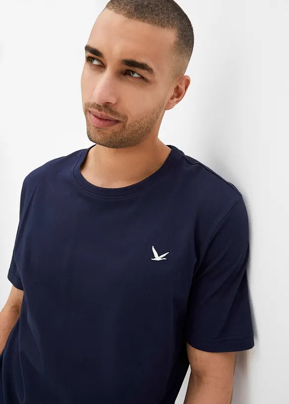 T-shirt en shirt bermuda (2-dlg. set) van biologisch katoen, bonprix
