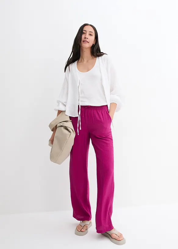 Marlene broek met elastische tailleband van viscosemix, bonprix