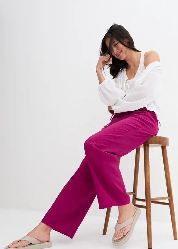Marlene broek met elastische tailleband van viscosemix, bonprix