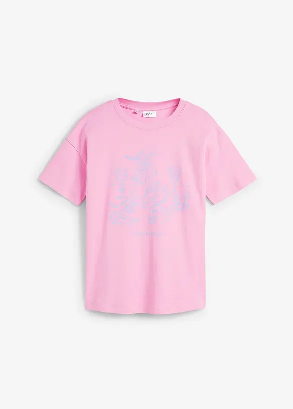 T-shirt met print van biologisch katoen, bonprix
