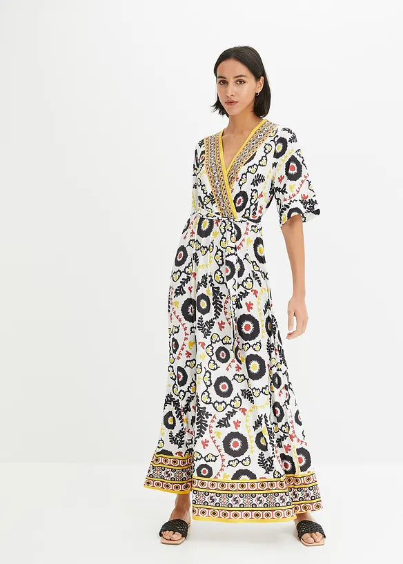 Jersey jurk met striklint, bonprix