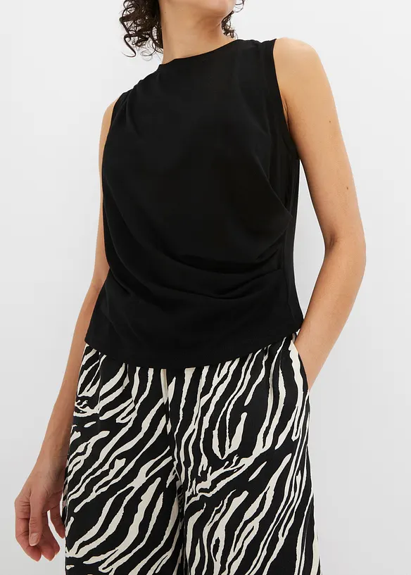 Shirt met drapering, bonprix