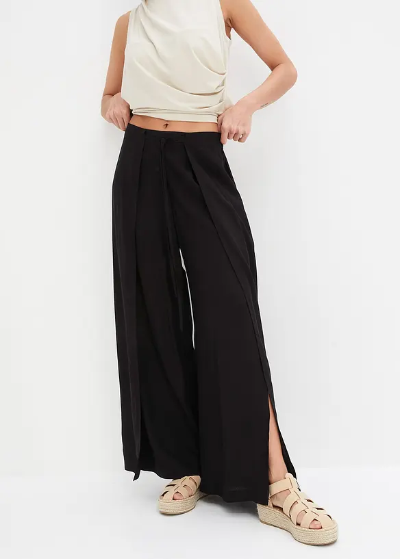 Viscose broek met splitten, bonprix