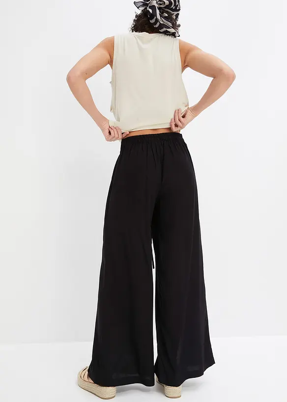 Viscose broek met splitten, bonprix