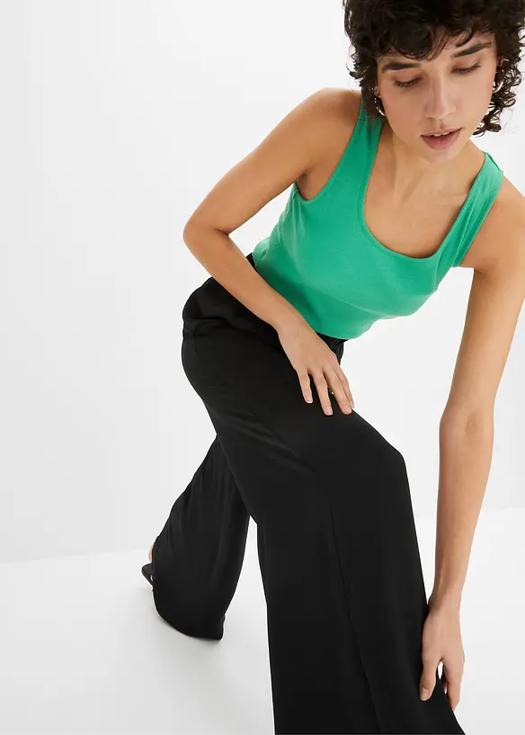 Lichte soepelvallende palazzo broek met high waist comfortband, bonprix