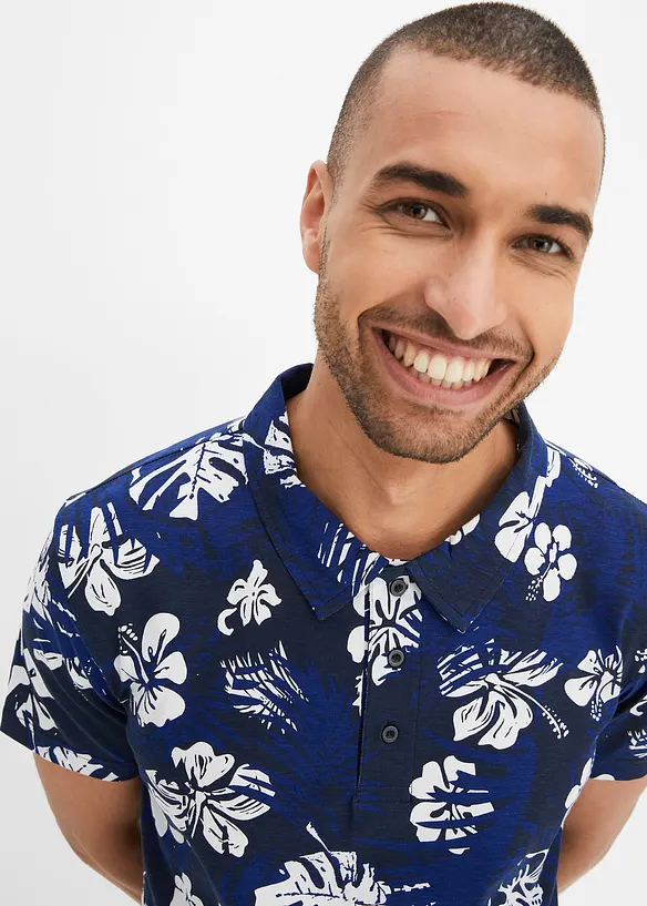 Jersey poloshirt van biologisch katoen, korte mouw, bonprix
