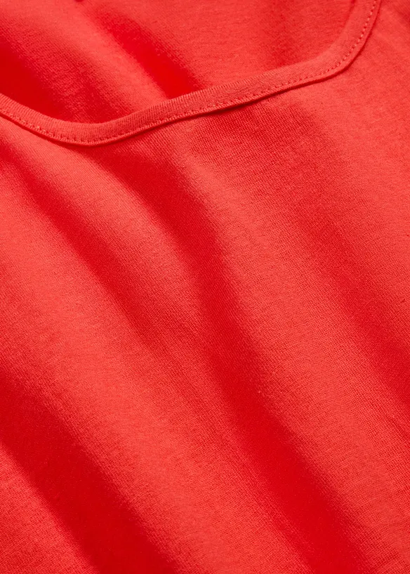 Korte jersey jurk in A-lijn, mouwloos, bonprix