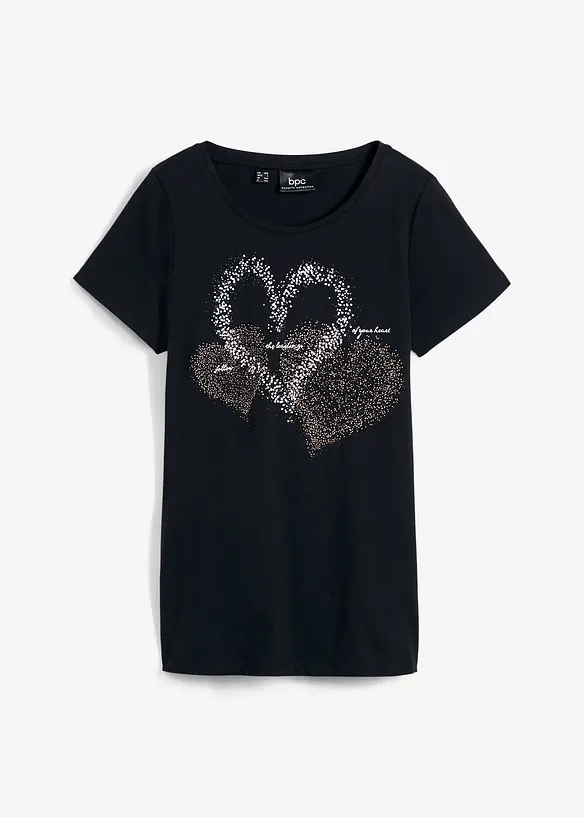 Katoenen shirt met hart van biologisch katoen, bonprix