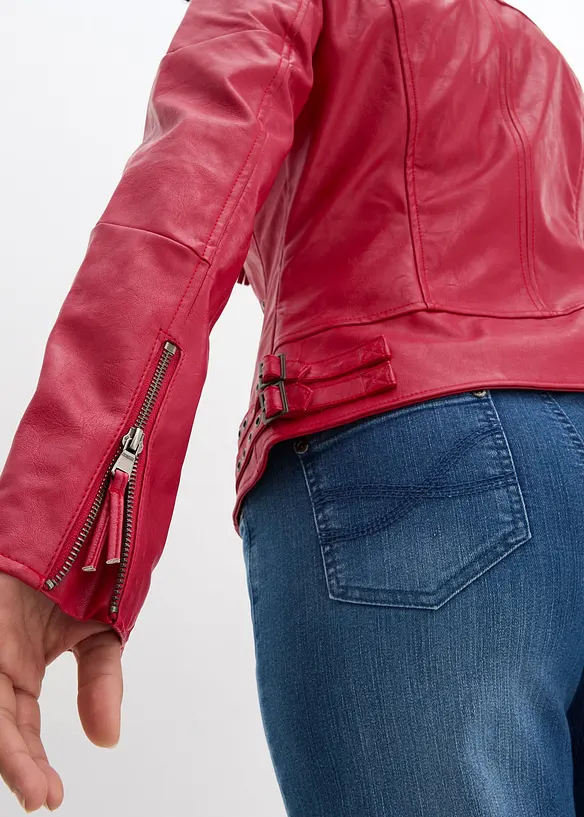 Imitatieleren jas van viscose, bonprix