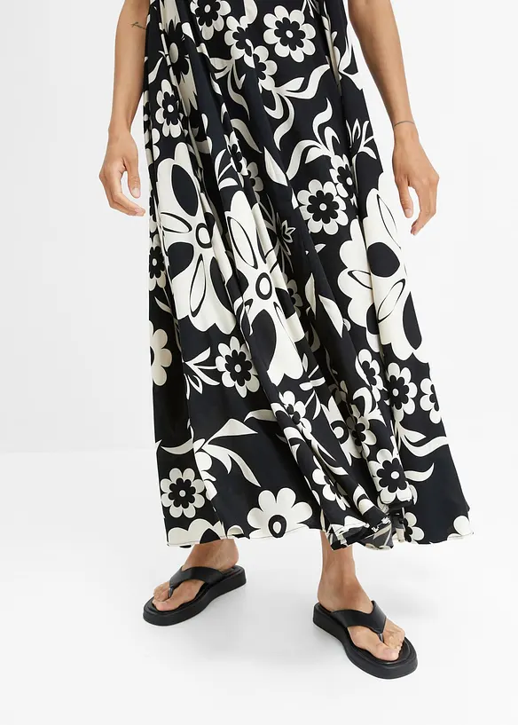 Wijde maxi jurk van soepele viscose, bonprix