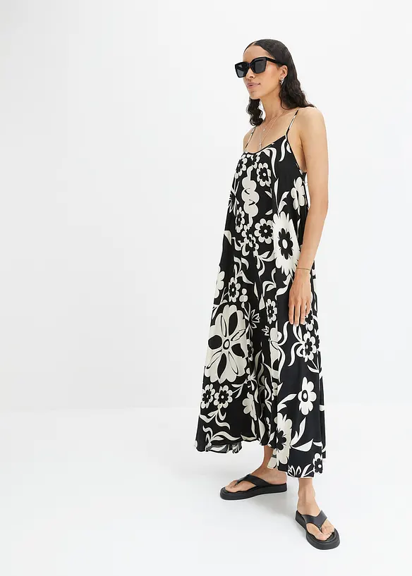 Wijde maxi jurk van soepele viscose, bonprix